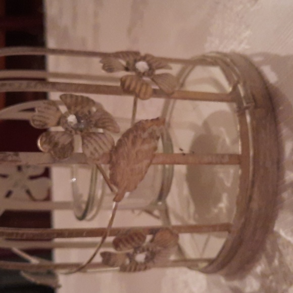 Metal Bird Cage Tealight Holder with Tealight - Picture 5 of 7